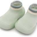 Baby Girls Boys First Walking Shoes Non Slip Soft Sole Sneakers Toddler Infant Sock Shoes Slipper socks (9-12 Months Infant, Light-green-2)