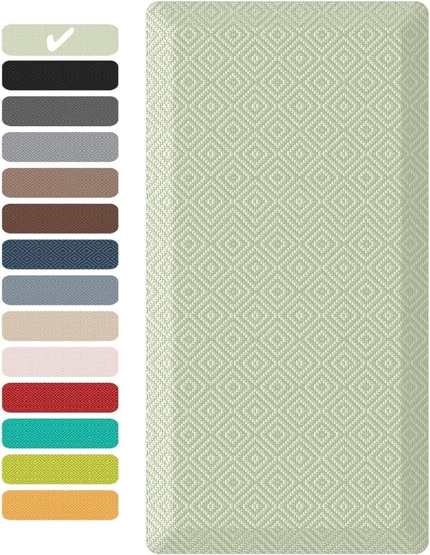 Ophanie Kitchen mats for Floor, 3/4 inch Thick, Kitchen Rugs, 20''x48'' Anti Fatigue Standing Cushioned Mat, Waterproof,Comfort Ergonomic mat for Office, Home, Sink, Sage Green Non-Slip Bottom