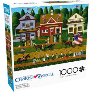 Buffalo Games - Charles Wysocki - Young Patriots - 1000 Piece Puzzle - Challenging Puzzle Perfect for Game Nights - Finished Size is 26.75 x 19.75
