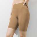 SIXIM Seamless Biker Shorts for Women, High Waisted Workout Compression Yoga Shorts Gym Running Active Fitness Shorts (L)