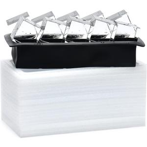 Clear Ice Cube Maker Tray - 2 Inch Clear Ice Cube Silicone Mold,10 Large Crystal Ice Cubes for Whiskey and Cocktail