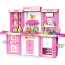 Kids Kitchen playset, Play Kitchen for Kids Ages 4-8, Accessories Set with Realistic Lights and Sounds, Simulation of Spray and Play Sink, Kitchen Set for Kids Ages 3-5 for Girls and Boys
