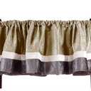 Baby Doll Bedding Round Crib Canopy Valance, Olive, 4 Piece