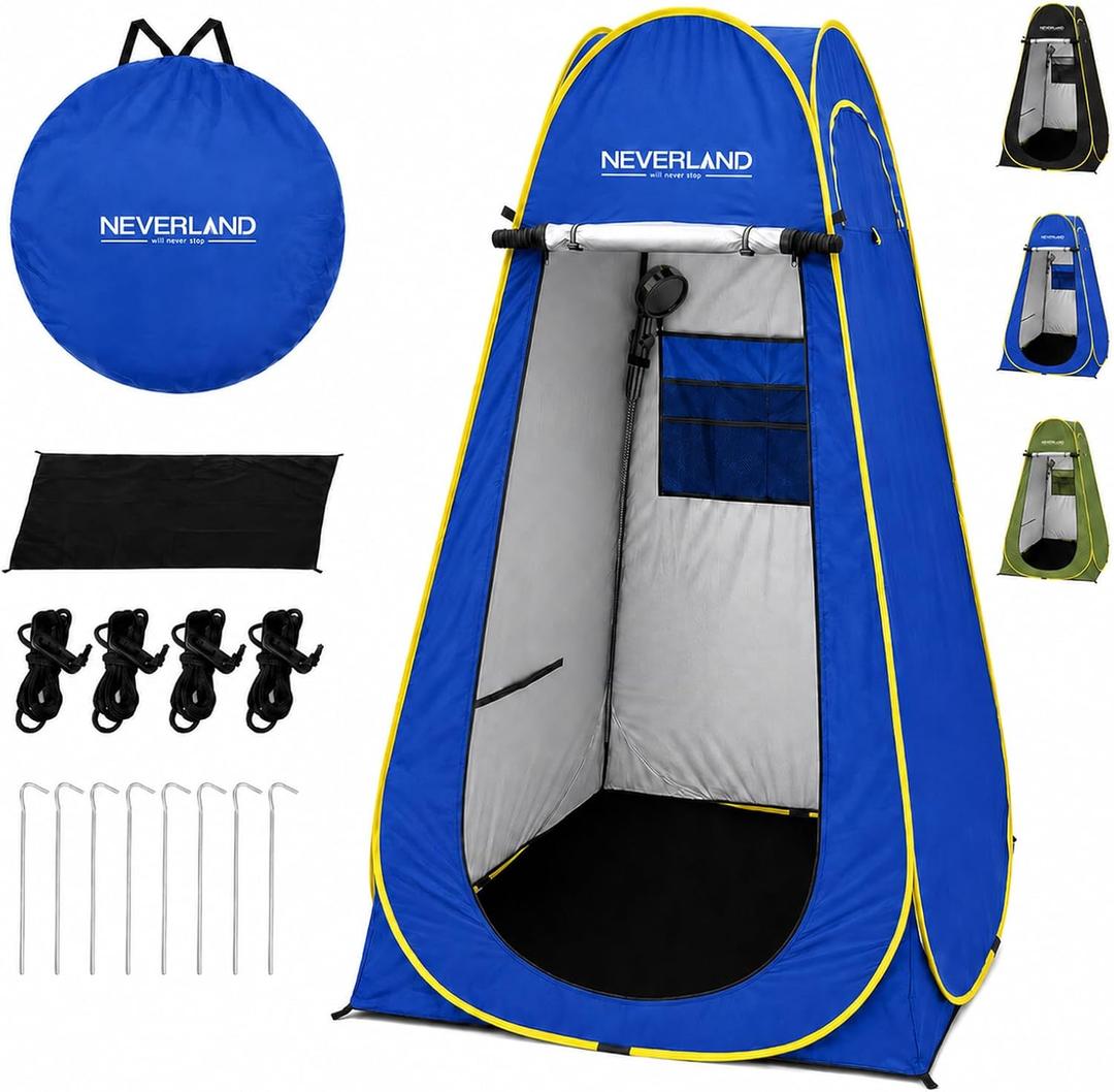 NEVERLAND Pop Up Privacy Shower Tent for Camping, 47x47x77 Inch, 47.2 x 47.2 x 77 inches