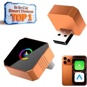 2026 Wireless Carplay Screen Adapter for Car Wired to Wireless Car Play for Apple Android Auto Ai Box Carplay for iPhone Autolink Pro USB Bluetooth Adapter to Play Movies on Screen