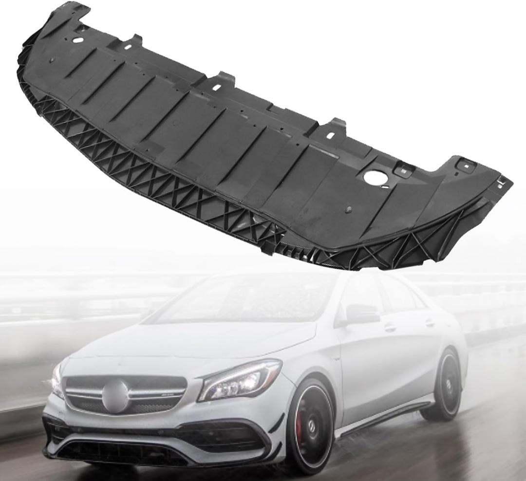 GXARTS Black Bumper Lower Front Splash Cover 117-885-01-00 Compatible with Mercedes-Benz CLA250 Base 4Matic 2014-2019