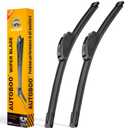 AUTOBOO 26" and 18" Windshield Wipers Blades (Pack Of 2),OEM Quality Premium AllSeasons Wiper blades,Stable and Quiet Armor wiper blades
