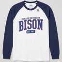 Howard University Bison Regalia White Officially Licensed Raglan Baseball Tee size L