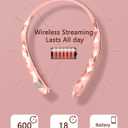Bluetooth Neckband Headphones, Retractable Headphone Bluetooth 5.3 & IPX5 Waterproof, Neckband Headphones 18H Playback with ANC for Fitness/Office