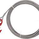 Steel Winch Cable,3/8" x 50' Wire Rope with Swivel Hook,17637 Lbs Breaking Strength,6x19 Strand Core Steel Towing Cable for Tow Truck,Crane,Wrecker