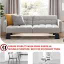 Bed Risers 12 inch Heavy Duty,Elevation in Heights 1,2,3,4,5,6,7,8,9,10,11,12 InchAdjustable Furniture Risers for Chair Table and Desk Legs Lifting (4 Pack,Black) (Square)