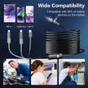 Dual Lens Endoscope Camera with Light Borescope Inspection Camera with 8+1 Adjustable LED Lights 1980P IP68 Waterproof with 16.5ft Semi Rigid Snake Camera for iPhone iPad Android Phone