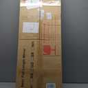 BEVERDY 14"x 48" Arched Vertical Wall Mirror, Gold Frame, Over The Door, Full Body, Hanging or Mounting, Modern Style