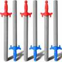 Liberty Imports 6 PCS Giant Foam Swords, Large 1:1 Scale Strong Toy Weapons, Kids Medieval Warrior Knights Pretend Play Safe Fighting Set - Red vs Blue (30 Inches)