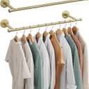 OROPY 33" Industrial Pipe Clothing Rack, Wall Mounted Clothes Rack 2 Pack