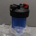 PUREPLUS Whole House Water Filter Housing, 10"x4.5" Sediment Cartridge Universal Housing, Pre-Filtration System, with Pressure Gauge, 1" NPT Port