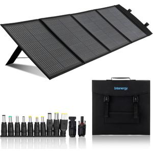 100W 12V Foldable Solar Panel  Monocrystalline Portable Charger for Camping, Laptop & Smartphone with 5V USB & 18V DC Output