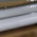 White Tension Curtain Rod 51-145In, Extra Long Adjustable Tension Rod No Drilling for Window or Bathroom,Outdoor Curtain Rod for Patio, Easy to Install, Never Rust, Rod Diameter 1.26 Inches-White