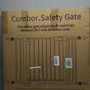 Cumbor 29.7-46" Baby Gate for Stairs, Mom's Choice Awards Winner-Auto Close Dog Gate for The House, Gifts for Mom, Easy Install Pressure Mounted Pet Gates for Doorways, Black