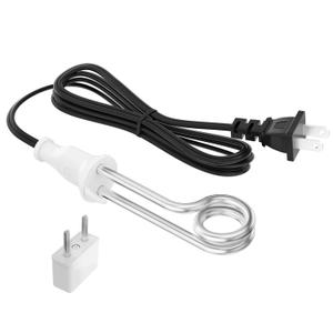 Immersion Water Heater 300W 120/240V Portable Immersion Water Heater Element, Instant Immersion Cup Mug Heater Fit Camping Traveling Coffee/Tea/Soup Electric Water Portable Reheater