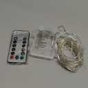 Minetom Fairy Lights Battery Operated with Remote, 33Ft 100 LED Waterproof String Lights Indoor Outdoor, Starry Twinkle Light for Christmas Home Bedroom Wedding DIY Centerpiece Decor