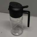 TrendPlain 16oz/470ml Glass Olive Oil Sprayer for Cooking – 2 in 1 Olive Oil Dispenser Bottle for Kitchen Gadgets and Air Fryer Accessories, Salad, BBQ - Black