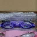 Konohan 2 Pieces Kids Swim Goggles Eyelashes Girls Funny Swim Goggle No Slip Leak Anti Fog UV Glasses for Lash Extensions (Purple, Dark Pink)