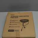 Daoeny Heated Bird Bath for Deck Railing, Upgraded 100W Heated Bird Baths for Outdoors Thermostat Control, Heated Bird Bath for Outside Winter Garden Yard Patio Decor (Grey)