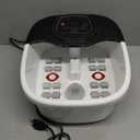 Foot Spa Bath Massager with Heat, Epsom Salt,Bubbles, Vibration and Red Light, Tub for Stress Relief,Foot Soaker, Christmas Gifts Birthday Gifts for Mom Dad Women Men Her Him (Black/White)