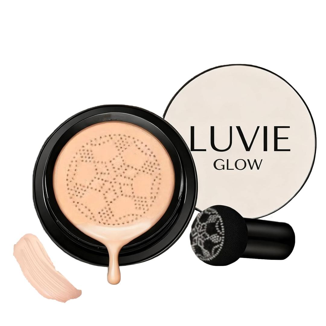 Foundation Cushion, Mushroom Head Air Cushion CC Cream, BB Cream Face Makeup Foundation, Moisturizing Concealer Brighten Long-Lasting, Even Skin Tone for All Skin Types (warm)