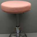 KKTONER PU Leather Round Rolling Stool with Foot Rest Swivel Height Adjustment Spa Drafting Salon Tattoo Work Office Massage Stools Task Chair (Pink)