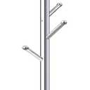 Homde Metal Coat Rack Stand with Natural Marble Base, Stainless Steel Freestanding Clothes Tree Hanger with 8 Hooks, Hall Hanger for Coat Jackets Hat Scarves Handbags Entryway Bedroom (Silver)