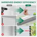 Allesin Zen No Drill No Tools Top Down Bottom Up Cellular Shades,Blackout Cordless Window Blinds for Indoor Windows,Easy to Install Honeycomb Blinds,White(Blackout) 24" Wx36 H