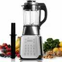 ASTRALSHIP 1500W Professional Glass Blender for Kitchen, Countertop High-Speed Smoothie Maker & Heating Nut Milk Machine - 14 Presets, 9 Speeds, BPA-Free Glass Jar for Hot Soups, Slushie