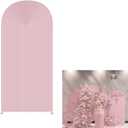 HUAYI Pink Ripples Pattern Arch Backdrop Cover for Birthday Party Wedding Baby Shower Decorations Chiara Backdrops Arched Wall Frame Stands Covers Props GP-456 4ft * 7ft