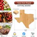 4 Pcs Texas State Shaped Cutting Board Texas State Serving Board Engraving Wooden Texas Souvenirs Gifts Wood Chopping Board for Kitchen Wall Display Accessories Housewarming Gift, 14.17 x 13.39 inches