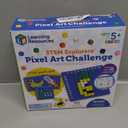 Learning Resources STEM Explorers Pixel Art Challenge - Math Puzzles, Pattern Blocks, Creativity for Kids Sensory Bin, Arts and Crafts, Math Manipulatives, Building Toys, Montessori (Medium)
