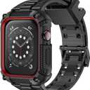 Wristitani Compatible with Apple Watch Band with Shockproof Rugged Case 40mm 41mm 42mm 44mm 45mm 46mm 49mm for iWatch Ultra 3/2/1 SE 3/2/1 Series 11/10/9/8/7/6/SE/5/4, Durable TPU Sport Strap