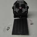 20000mAh Solar Fan with LED Lantern, Camping Fan with Solar Panel, 7W Rechargeable Powered for Outside, Quiet Battery Operated Tent Fan for Picnic, Barbecue, Fishing, Travel (Black)