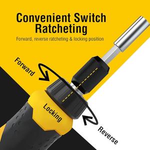 AZUNO 1 Ratchet Screwdriver Set with Universal Socket