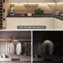 Rossetta Under Cabinet Lights, 78 LED Lights Battery Operated Motion Sensor Light Indoor, Wireless Rechargeable Dimmable Closet Lights Under Cabinet Lighting for Kitchen Closet Stairs Hallway (10.8inch, Bright White)