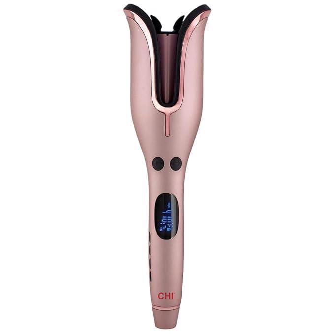 CHI Spin N Curl 1″ Ceramic Rotating Curling Iron, Adjustable Preset Heat Settings for All Hair Types, SalonQuality Curls & Waves, Auto ShutOff, Tangle Protection, Rose Gold