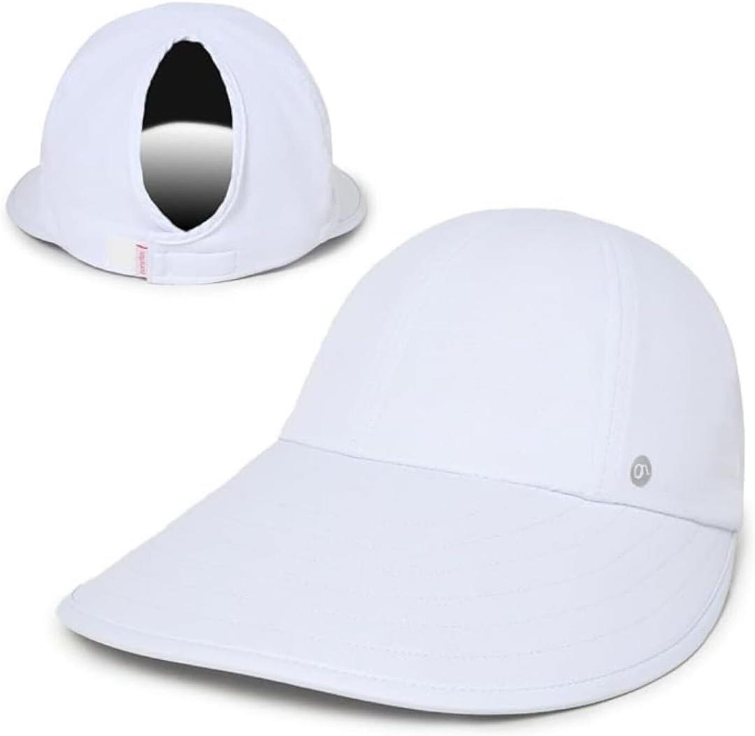 Ponyflo Sunblocker Wide Brim Hat, Patented Womens Ponytail Sun Hat for Adults, UPF 50 Sun Protection