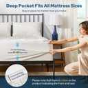 BEDLORE Waterproof Queen Mattress Pad, Quilted Fitted Mattress Topper with Deep Pocket 6"-18", Breathable & Noiseless Mattress Protector Bed Cover Padded, Machine Washable