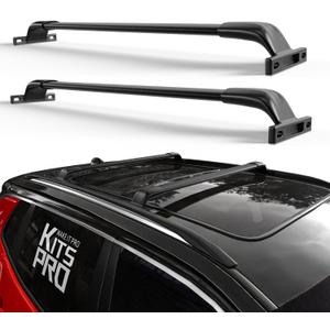 KitsPro 260lb Roof Rack Cross Bars for 2018-2026 Jeep Compass (ONLY FIT Factory Flushed Side Rails), Matte Black Heavy Duty Aluminum Cargo Crossbar