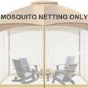 COWVIE Gazebo Replacement Netting Screen, 10' x 10' Universal Gazebo 4-Panel Mosquito Sidewalls with Double Zippers for Outdoor Patio (Only Netting)