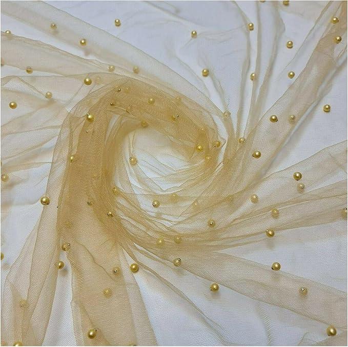 Soft Pearl Beaded Lace size 8ft