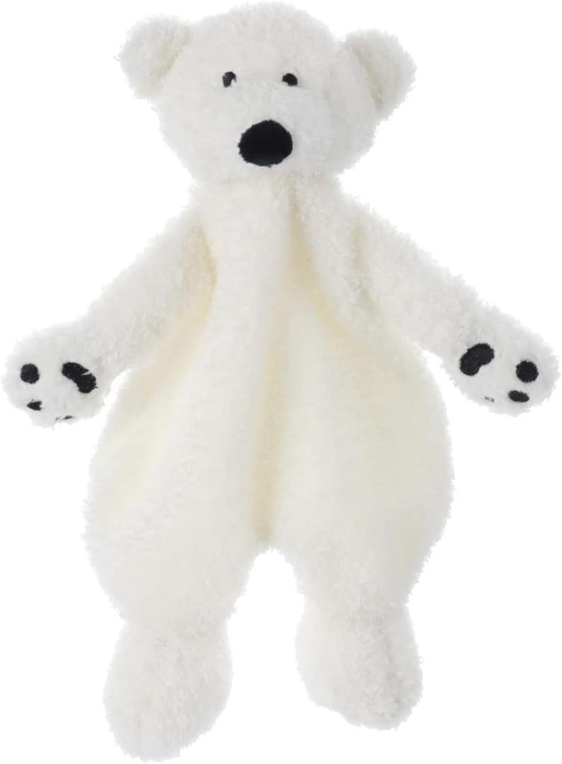Apricot Lamb Arctic Stuffed Animals Security Blanket White Polar Bear Infant Nursery Character Blanket Luxury Snuggler Plush 10 Inches