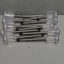 DenicMic Solar Lights Outdoor 10 Pack Waterproof 3000K Warm White LED Stainless Steel Stake Outside Lights for Yard Pathway Garden Driveway Walkway Landscape Path Lighting