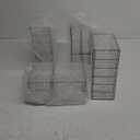 Prsildan Acrylic Drawer Organizer with 17 Drawers, Craft Office Desk Makeup Organizers Accessories, Set of 4 Clear Stackable Storage Drawers for Vanity, Countertop, Jewelry, Art Supply Organization